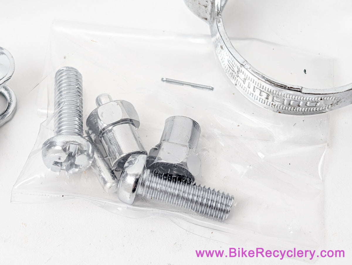 NOS Shimano Cable Guide/Stop Set: Chainstay / Bottom Bracket / Downtube (Two Original Bolts/Nuts)