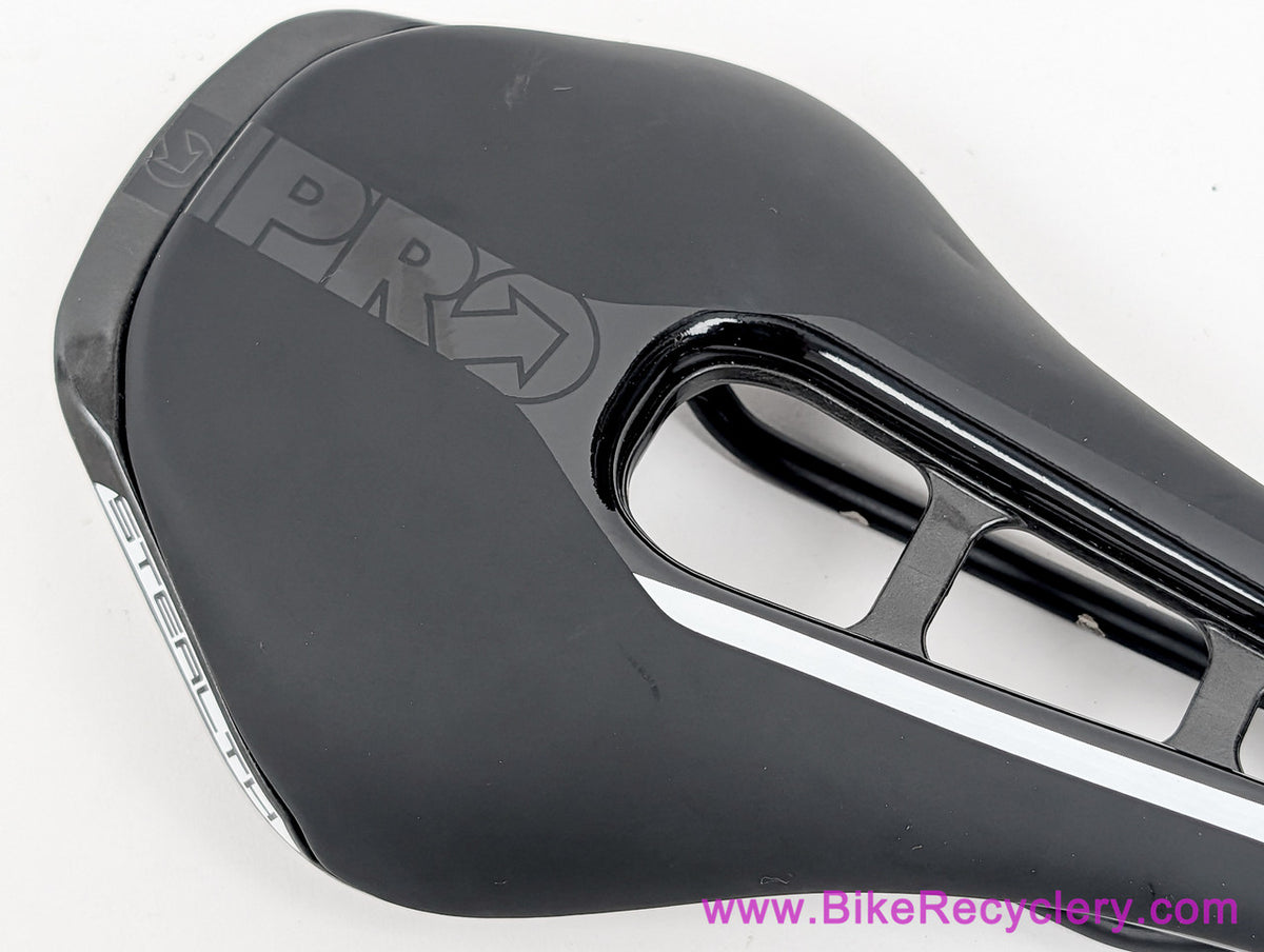 Pro Stealth Saddle: 142mm - Stainless Steel Cutout - Black (New Take-Off or Barely Used)