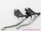 NOS Campagnolo Nuovo Triomphe Brake Levers: NR Hard Ano Bodies - 1980's - Polished