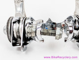 Campagnolo Nuovo Gran Sport Downtube Shifters: #1014/1 - 1974-1983 - Twin Downtube Clamp - Knurled Nuts (Near Mint+)