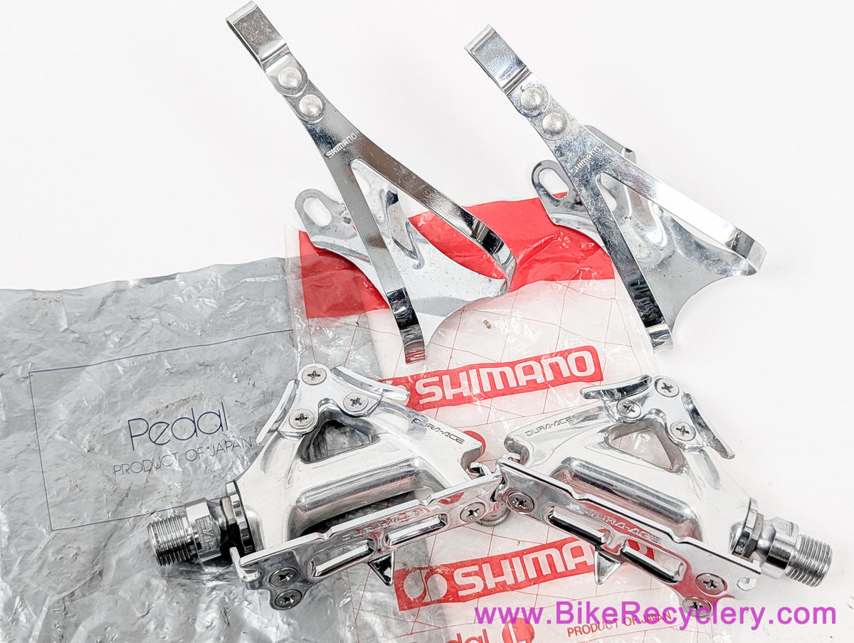NOS Dura Ace PD-7400 Aero Pedals: Large Toe Clips - Cleats