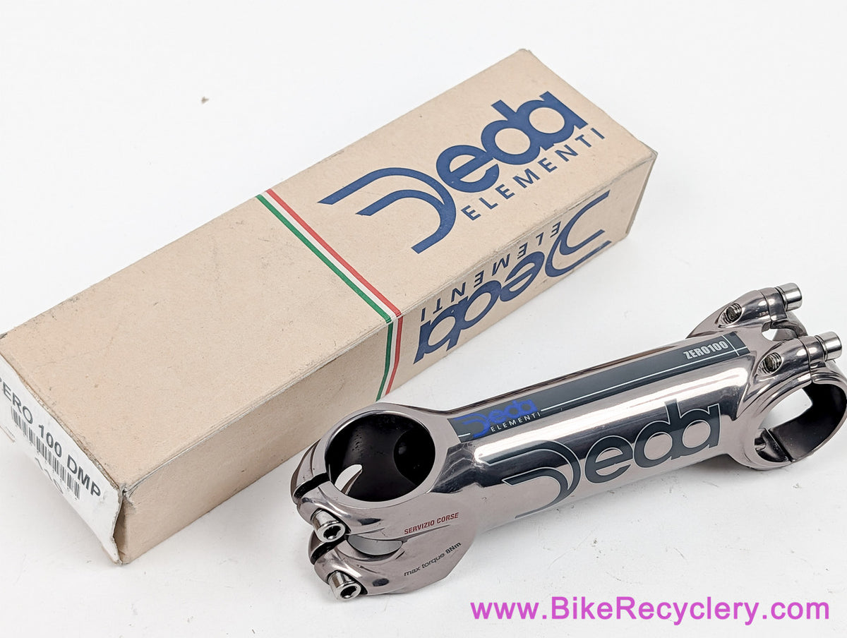Deda Elementi Zero100 Classic Stem: 1 1/8" x 120mm x 31.8mm x 8D/82D - Pewter/Silver