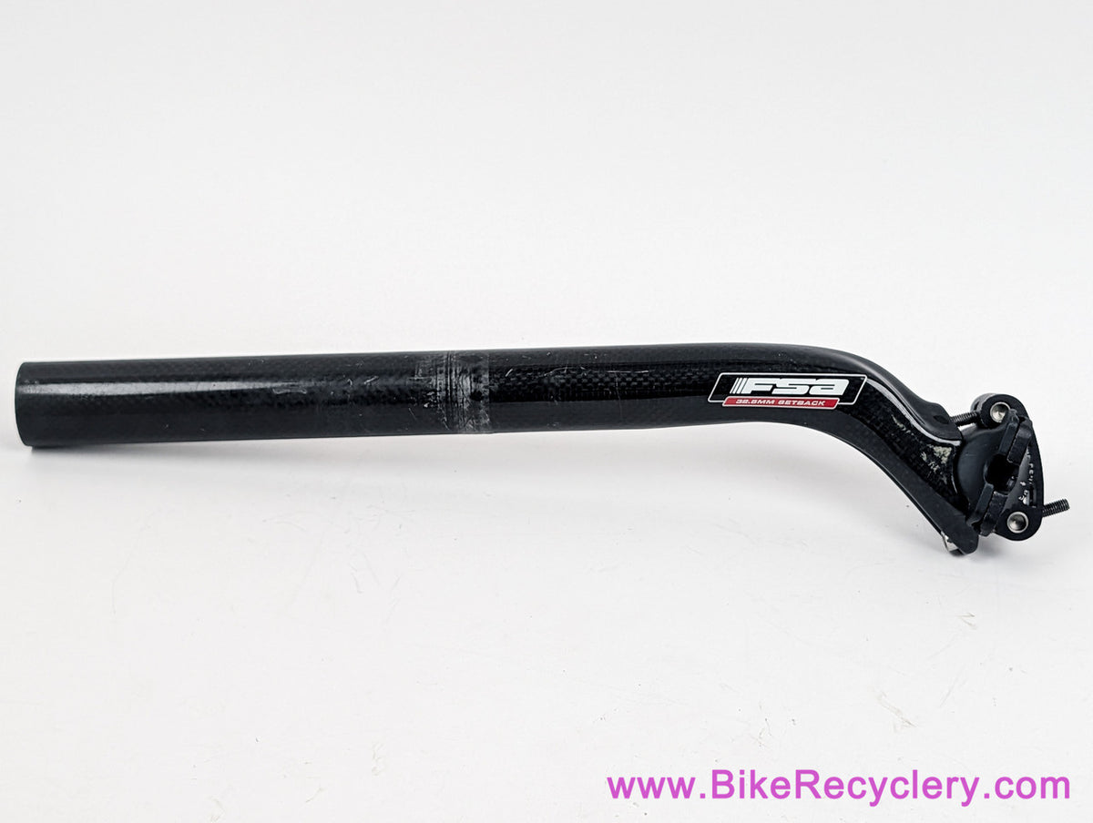 FSA K-Force Carbon Seatpost: 31.6mm x 350mm - Setback - Black (EXC)