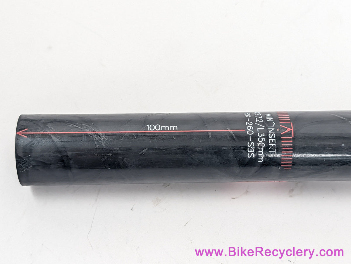 FSA SL-K Raw Carbon Seatpost: 27.2mm x 350mm - Setback - Black (Near Mint+)