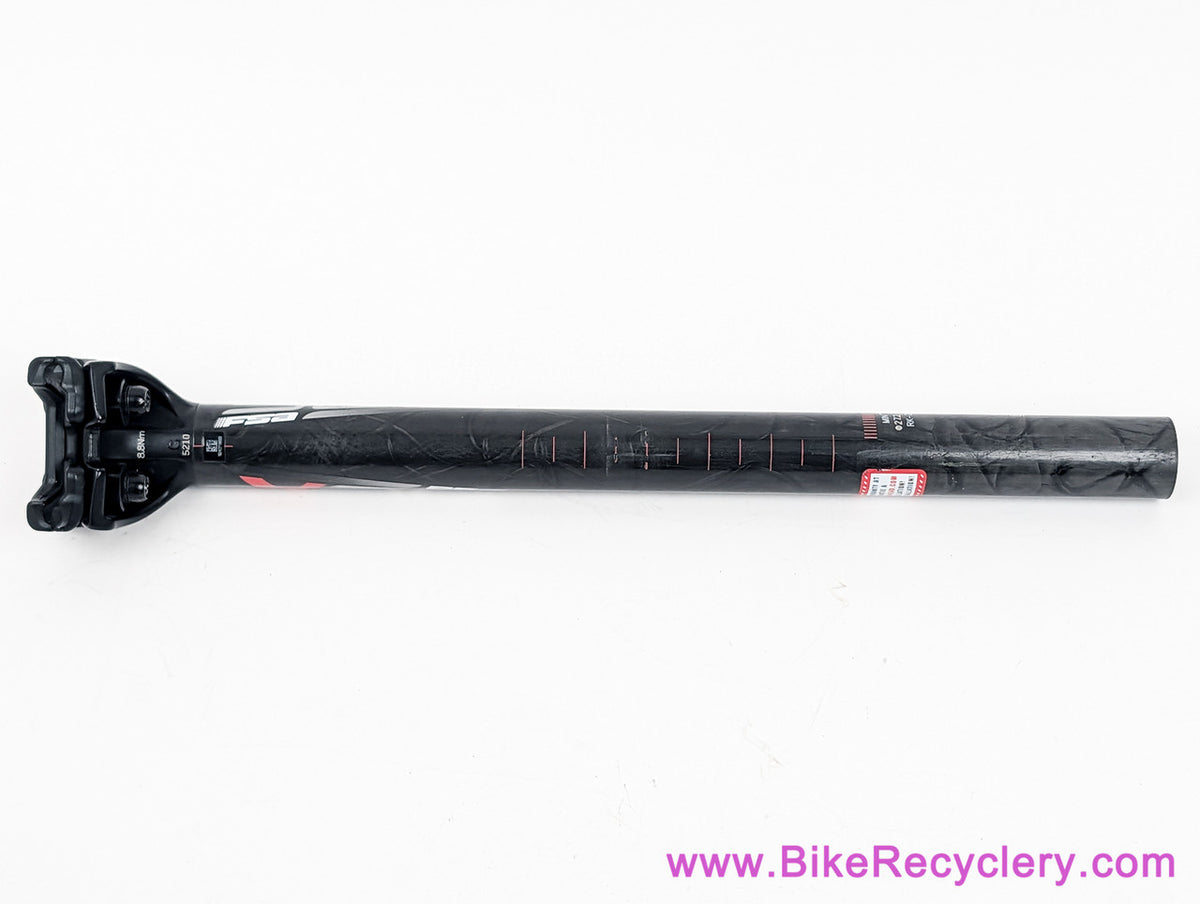 FSA SL-K Raw Carbon Seatpost: 27.2mm x 350mm - Setback - Black (Near Mint+)
