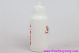 NOS Alex Singer Cycles T.A. Water Bottle: White w/Red (Sold Individually)