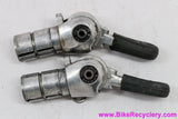 1st Gen Shimano Dura Ace L-600 Fingertip Touch Bar End Shifters: 1970's - BLACK! Friction (EXC)