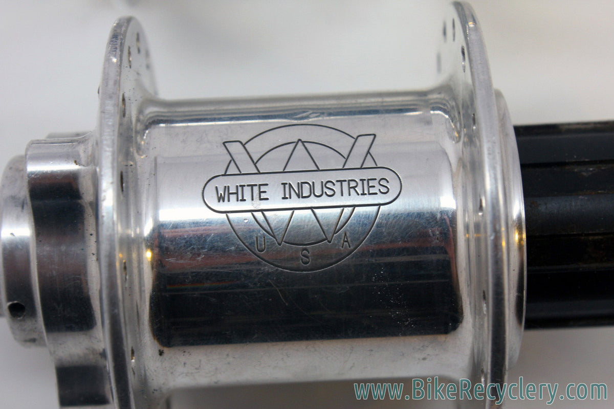White Industries RX Hubset: Front/Rear/Rotors - 135mm - 8/9/10sp - Polished - For Rim Brake or 3-Hole Rockshox Disc Brake