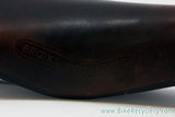 Vintage Brooks Professional Leather Saddle: Brown, Brass Rivets 1970's