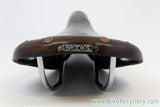 Vintage Brooks Professional Leather Saddle: Brown, Brass Rivets 1970's