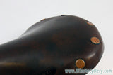 Vintage Brooks Professional Leather Saddle: Brown, Brass Rivets 1970's