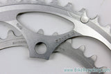 NOS Shimano 9 Speed Road Chainring Set: 130mm BCD, 53T & 39T, Grey Metallic