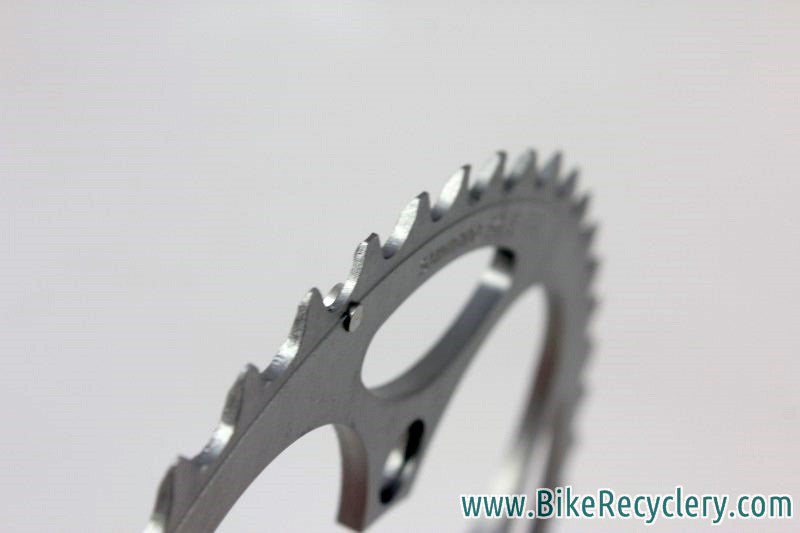 NOS Shimano 9 Speed Road Chainring Set: 130mm BCD, 53T & 39T, Grey Metallic