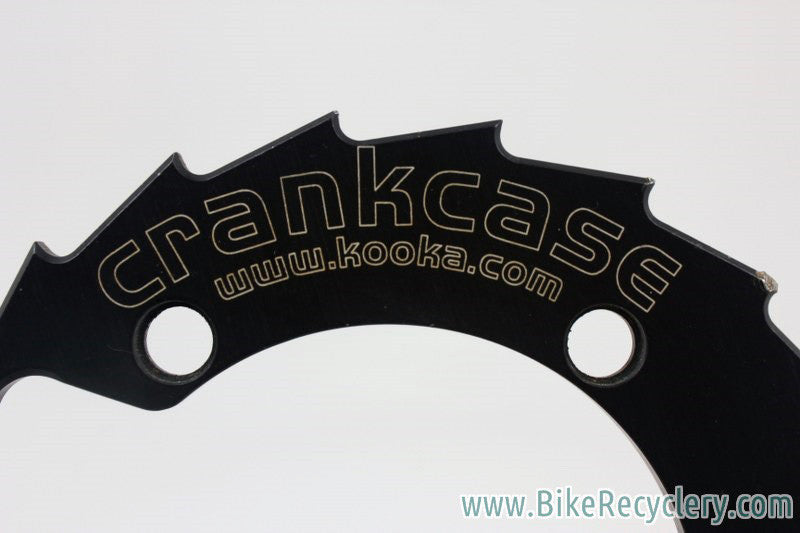 Kooka Crankcase Sawtooth Bash Guard: 36t, 110mm 5-Bolt, Black Anodized, 1990's