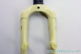 NEW/NOS Tange Infinity Steel Touring / Cyclocross Fork: 1 1/8", 700c, Rack/Fender Mounts, Canti/Caliper Brake Mounts, Cream/Vanilla
