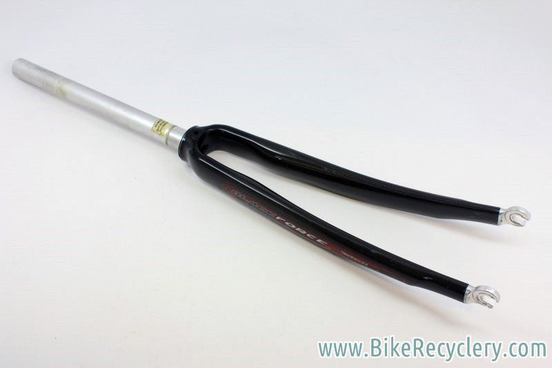Deda Black Force 2 Carbon Fork: 1" Threadless, Black 700c