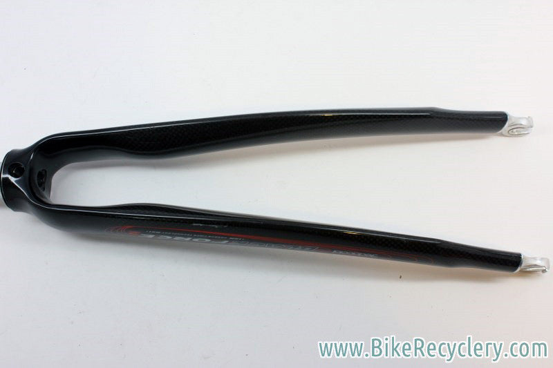 Deda Black Force 2 Carbon Fork: 1" Threadless, Black 700c