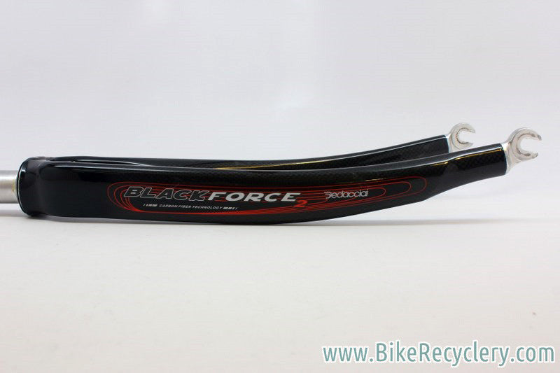 Deda Black Force 2 Carbon Fork: 1" Threadless, Black 700c