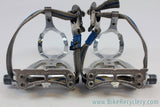 Campagnolo Victory Aero Pedals w/ Campy Toe Clips & Straps