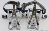 Campagnolo Victory Aero Pedals w/ Campy Toe Clips & Straps