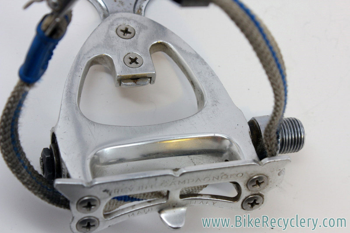 Campagnolo Victory Aero Pedals w/ Campy Toe Clips & Straps