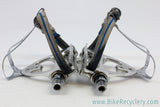 Campagnolo Victory Aero Pedals w/ Campy Toe Clips & Straps