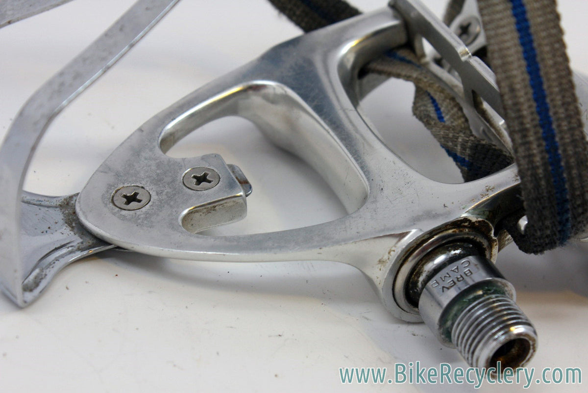 Campagnolo Victory Aero Pedals w/ Campy Toe Clips & Straps