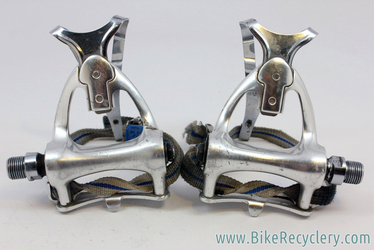 Campagnolo Victory Aero Pedals w/ Campy Toe Clips & Straps