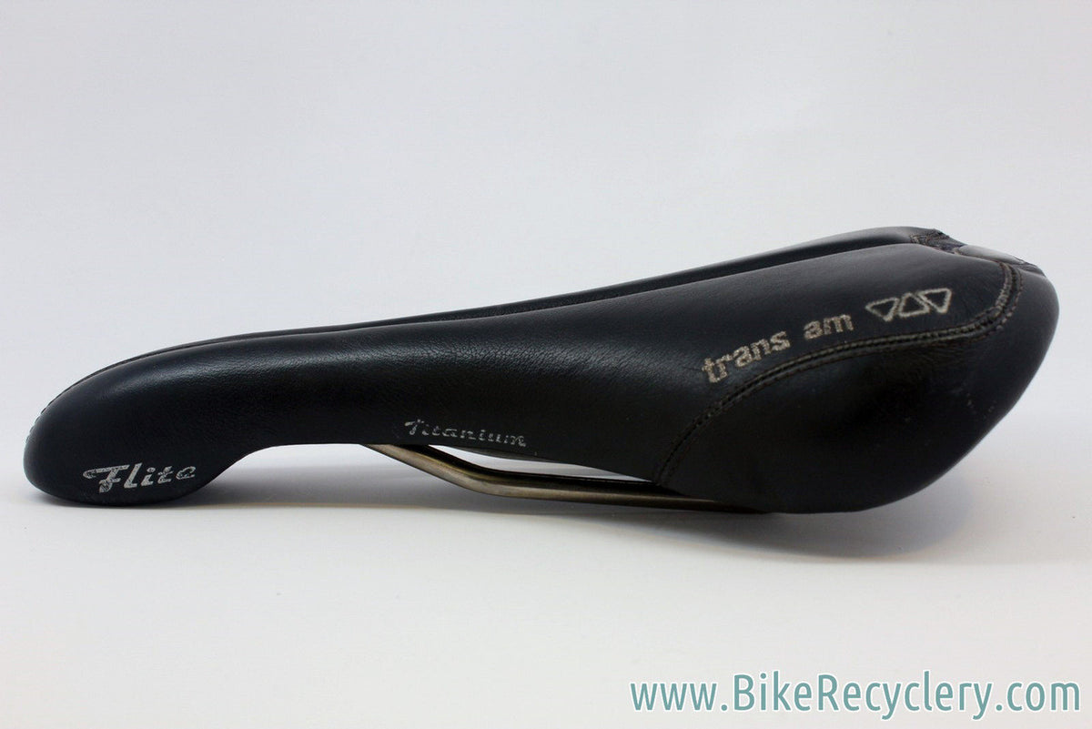 Selle Italia Flite Trans Am Titanium Saddle: Cutout, Black EXC+
