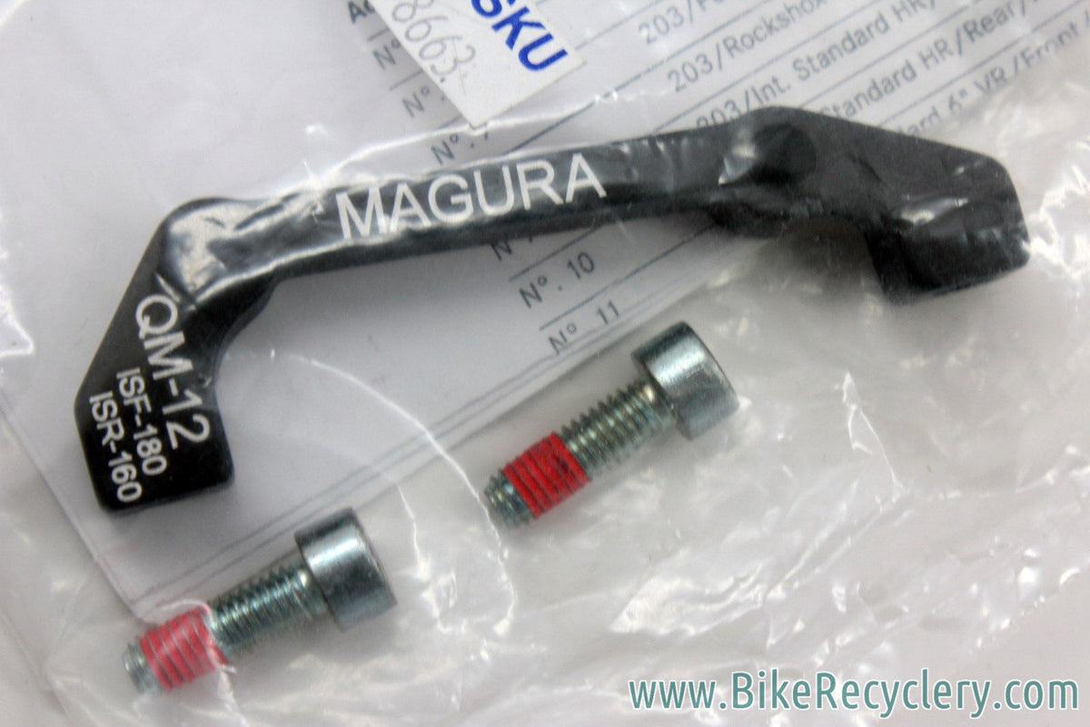 Magura QM-12 ISF-180, ISR 160 Disc Brake Adapter: For front 180mm or rear 160mm