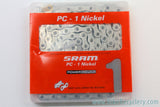 Sram PC-1 Singlespeed Chain: 1/8"- Silver/Nickel - Snap-Lock Connecter - 114L