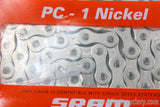 Sram PC-1 Singlespeed Chain: 1/8"- Silver/Nickel - Snap-Lock Connecter - 114L