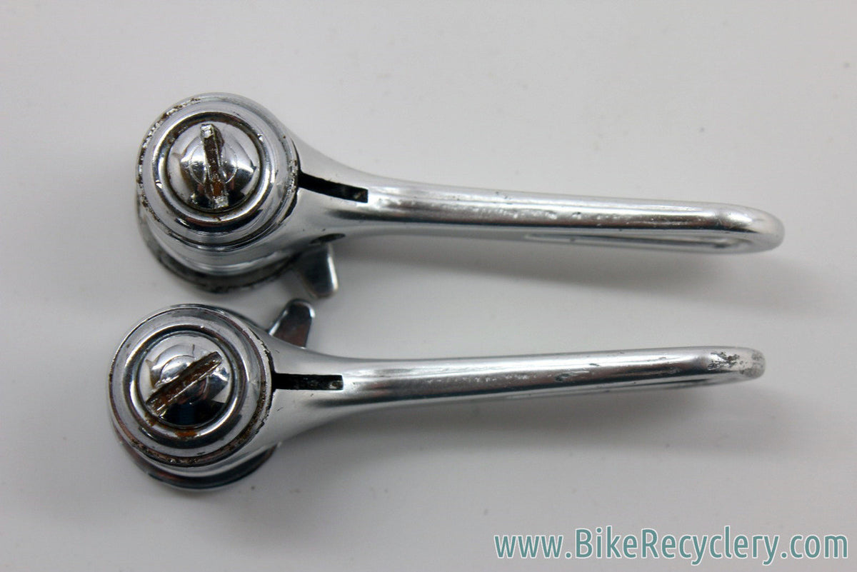 Vintage Mavic (Simplex Super LJ SLJ) Downtube Shifters: Silver, Retro-Friction