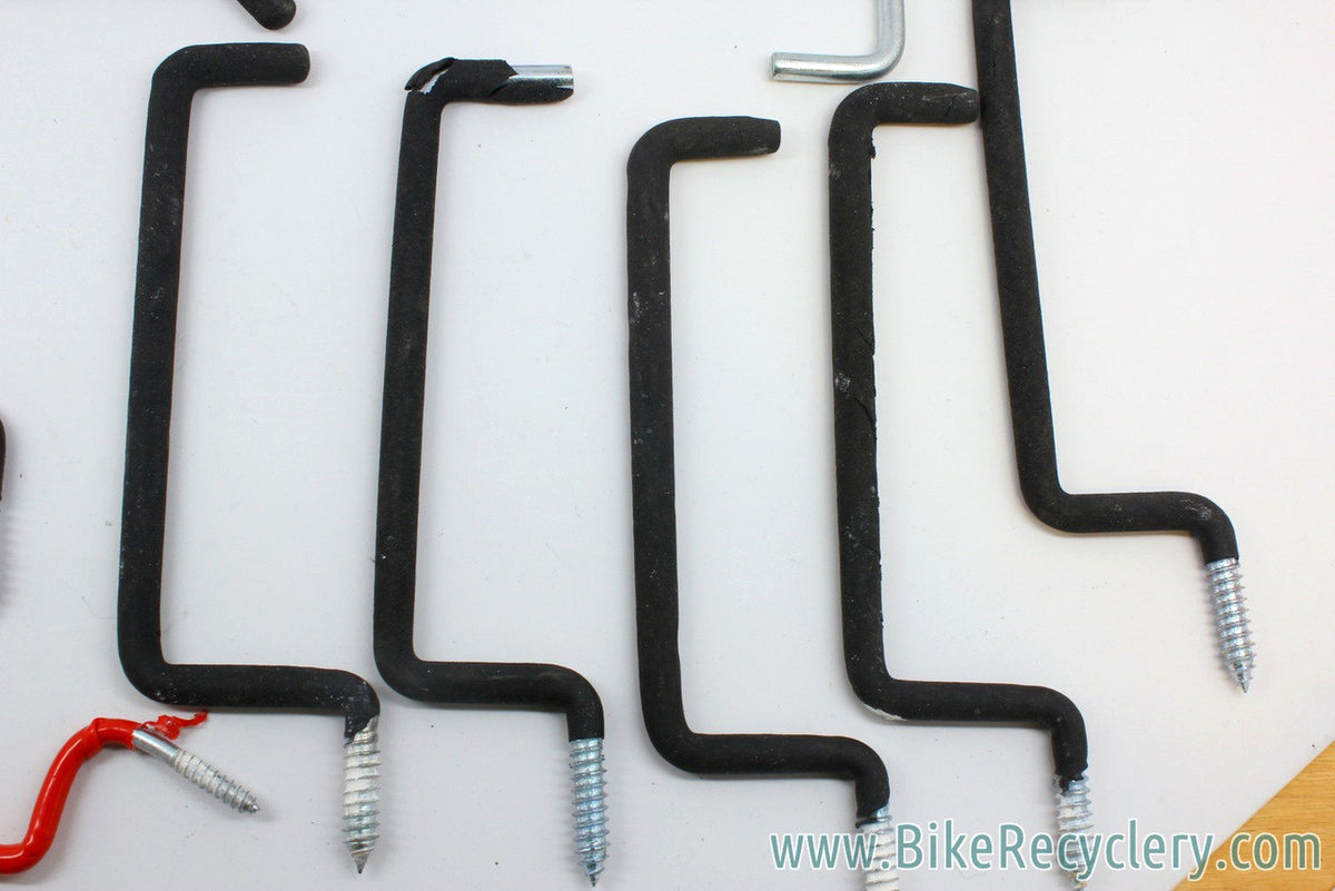 Heavy Duty Bicycle & Ski Ceiling Hooks: ~9" Long, Lot of 11