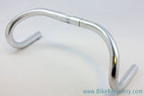 Cinelli Criterium Road / Pista Drop Handlebars: 65-40, 40cm x 26.4mm, Silver Alloy