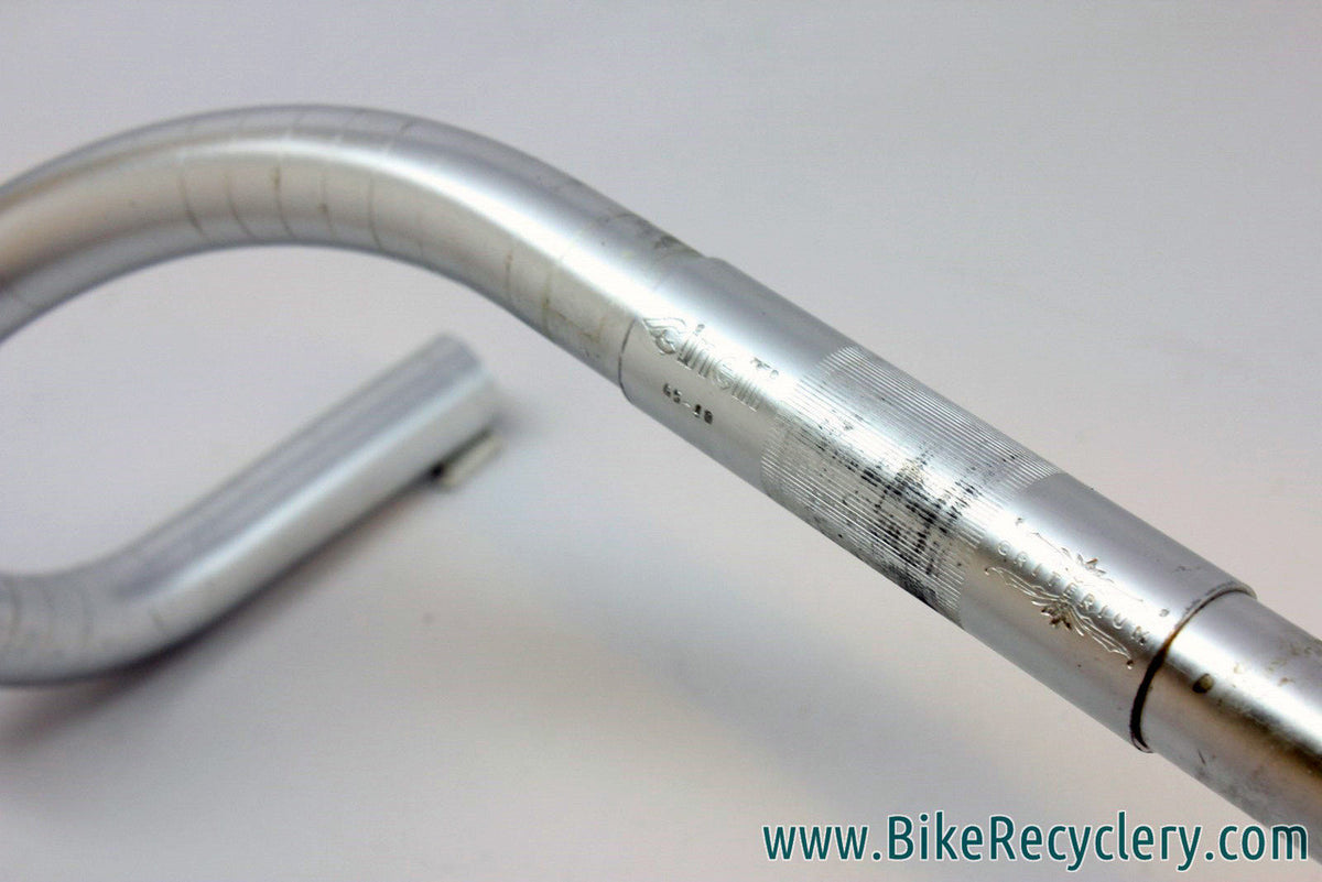 Cinelli Criterium Road / Pista Drop Handlebars: 65-40, 40cm x 26.4mm, Silver Alloy