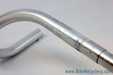 Cinelli Criterium Road / Pista Drop Handlebars: 65-40, 40cm x 26.4mm, Silver Alloy