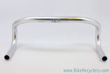 Cinelli Criterium Road / Pista Drop Handlebars: 65-40, 40cm x 26.4mm, Silver Alloy
