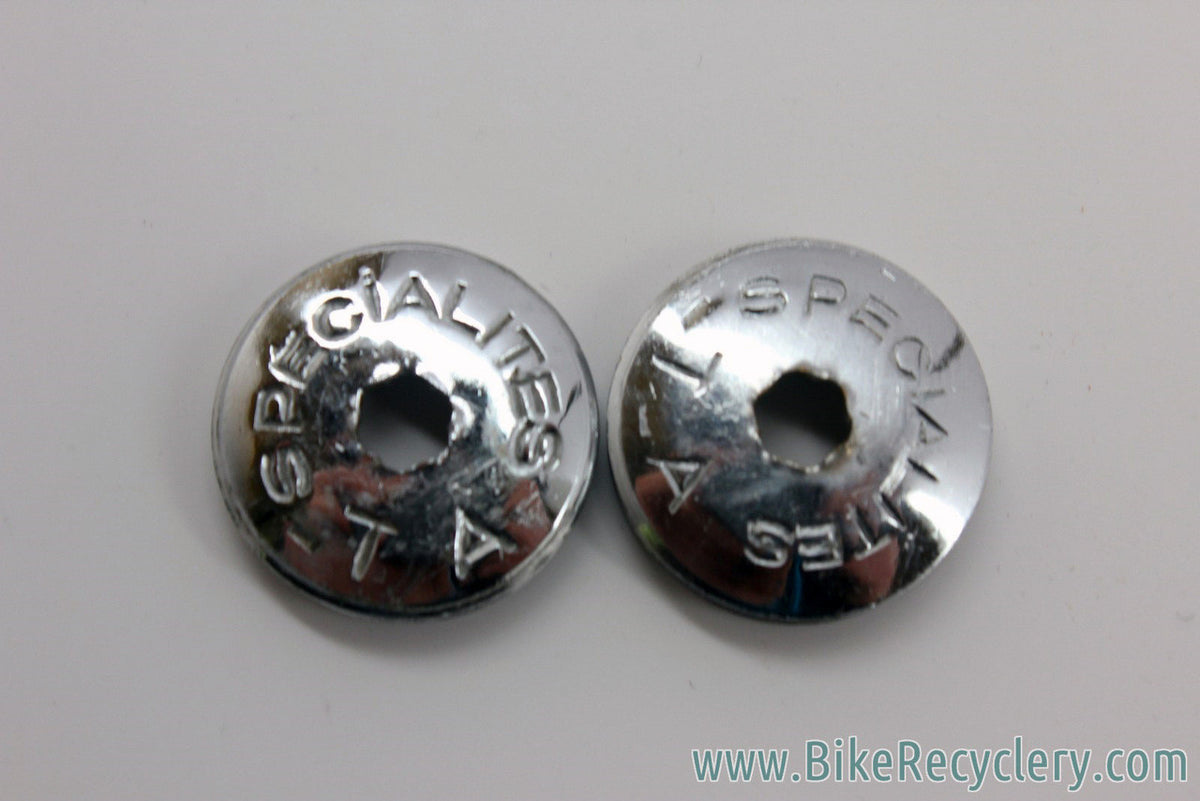 Vintage T.A. Specialties Crank Dust Caps: Chrome