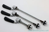 Vintage Shimano XT M730 QR Skewer Set: Front/Rear Wheels & Seatpost Binder