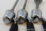 Vintage Shimano XT M730 QR Skewer Set: Front/Rear Wheels & Seatpost Binder