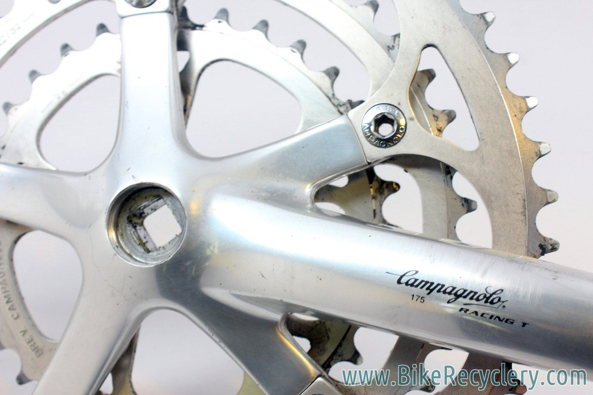 Vintage Campagnolo Racing T 8 Speed Triple Crankset: 175mm, 52/42/30t, Silver