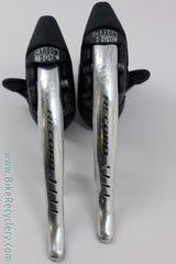 Campagnolo Record 8 Speed Triple Ergo Shifters / Brifters: Slotted, Carbon BB System