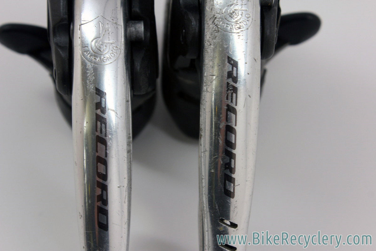 Campagnolo Record 8 Speed Triple Ergo Shifters / Brifters: Slotted, Carbon BB System