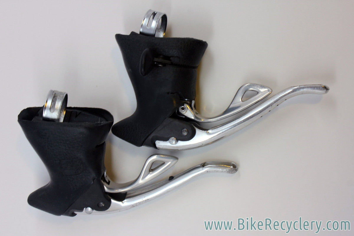 Campagnolo Record 8 Speed Triple Ergo Shifters / Brifters: Slotted, Carbon BB System