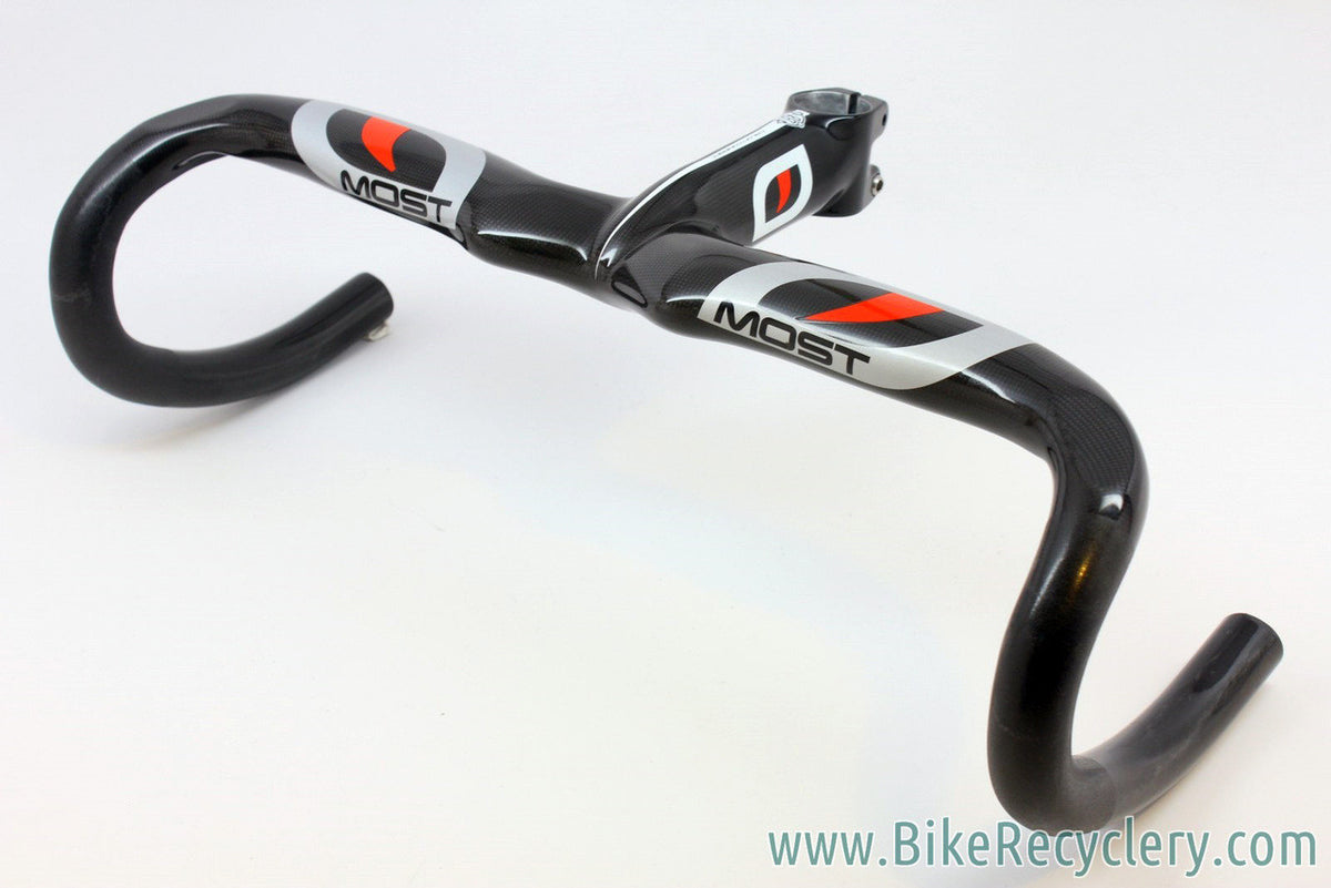 (Pinarello) MOST Talon Compact 1K Carbon Integrated Handlebar / Stem: 42cm, 125mm, Black, <100mi MINT