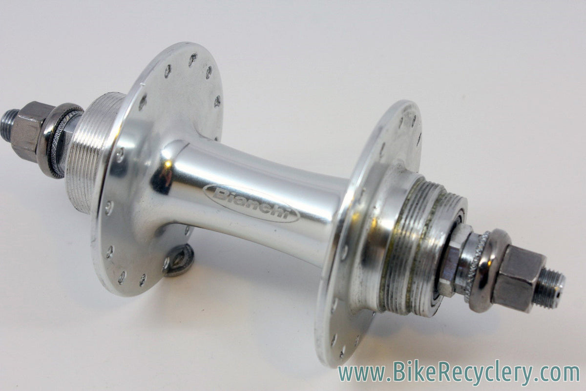 Bianchi Pista Flip Flop Rear Hub: Silver, 120mm, 28H, Fix/Free, New Take-off