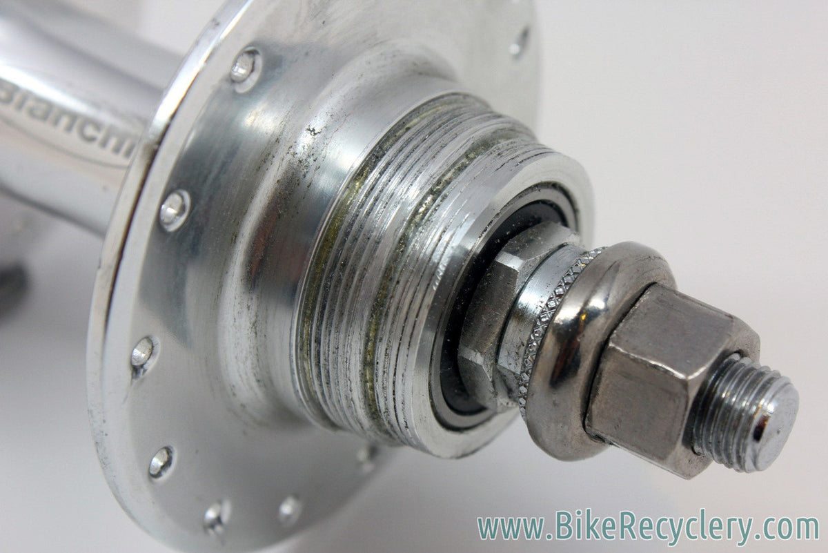 Bianchi Pista Flip Flop Rear Hub: Silver, 120mm, 28H, Fix/Free, New Take-off