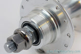 Bianchi Pista Flip Flop Rear Hub: Silver, 120mm, 28H, Fix/Free, New Take-off
