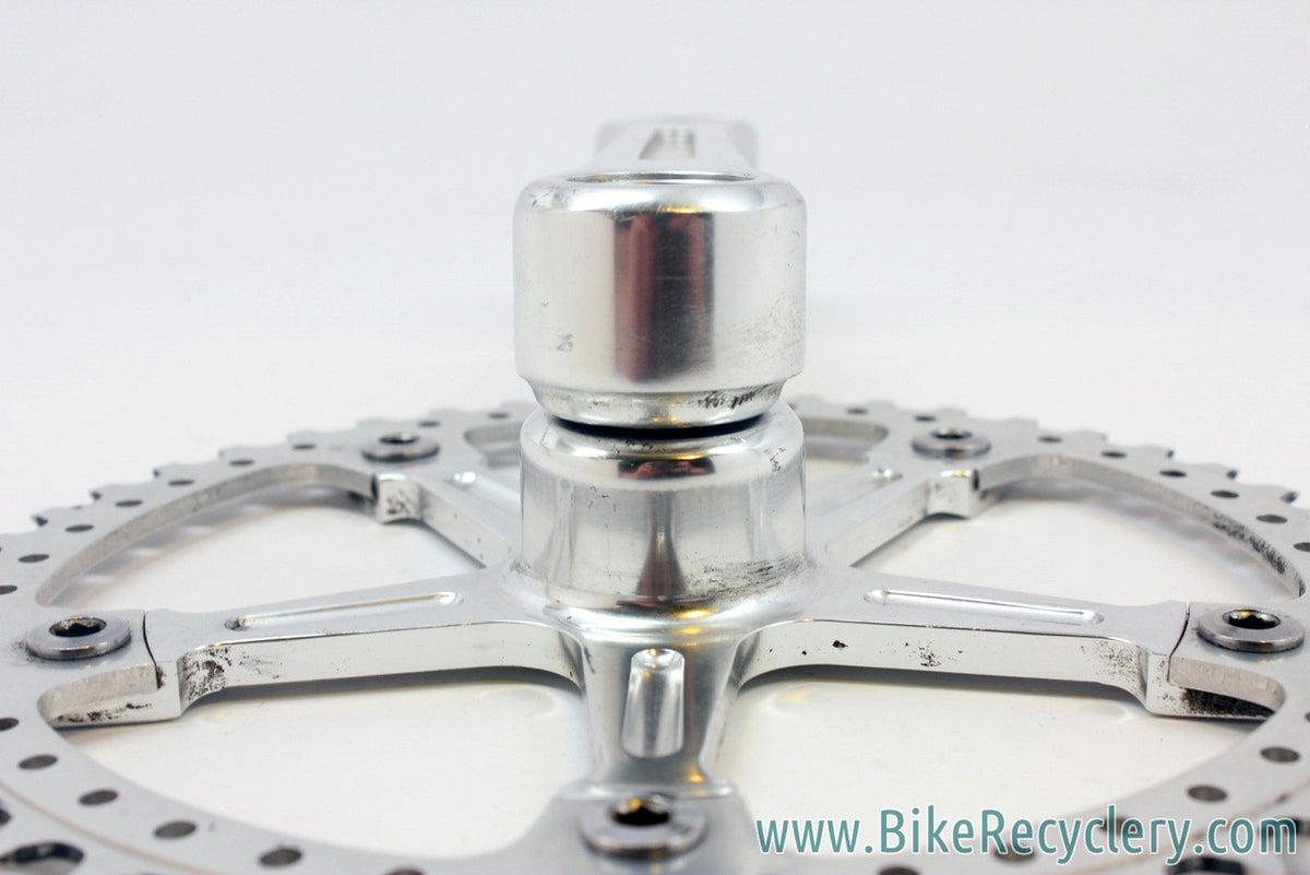 Track / Pista Crankset: Drilled Sugino 47T Chainring, Fluted, 165mm x 144mm BCD, Silver